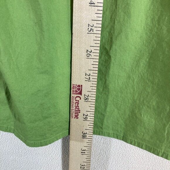 Susan Graver Blouse 1X Green Button Up Pintuck Lace Long Sleeve Collared - Picture 4 of 10